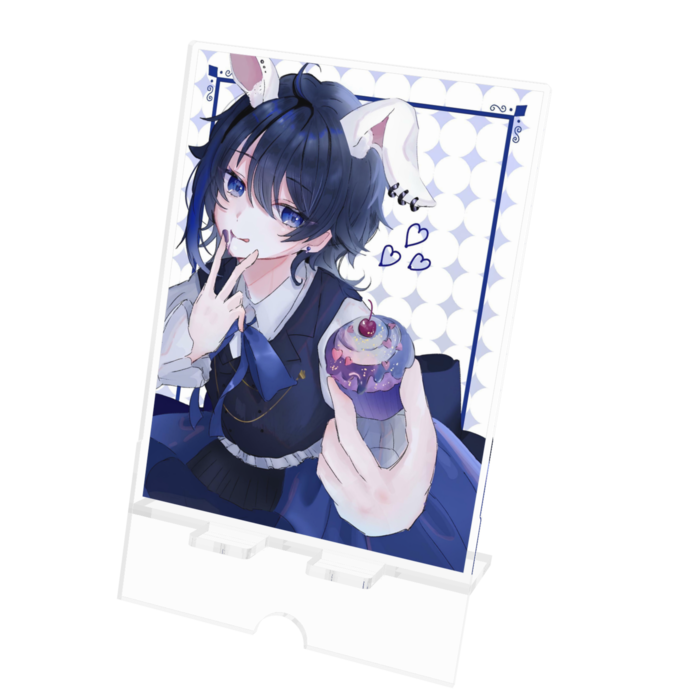 アクリルスマホスタンド - 100x160mm(ケーブル穴あり)