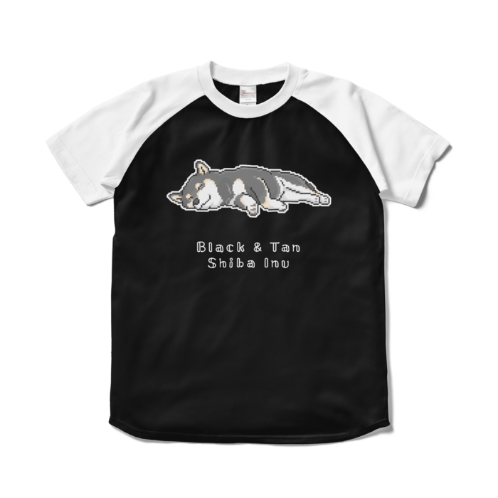 ラグランTシャツ - S - ブラック×ホワイト/Raglan T-Shirt (Size S) Black & White