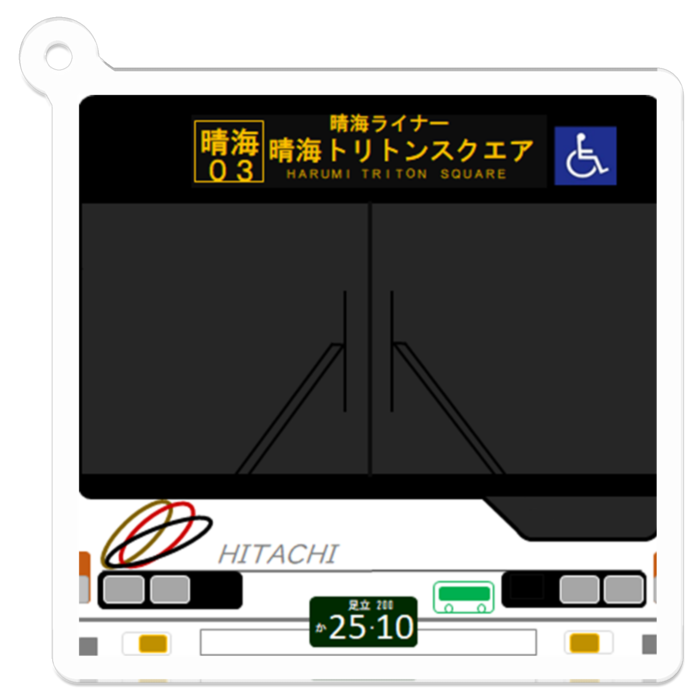 アクリルキーホルダー - 50 x 50 (mm)