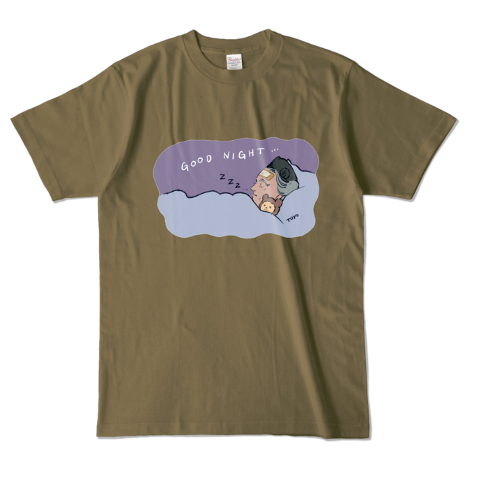 カラーTシャツ - L - オリーブ (濃色)