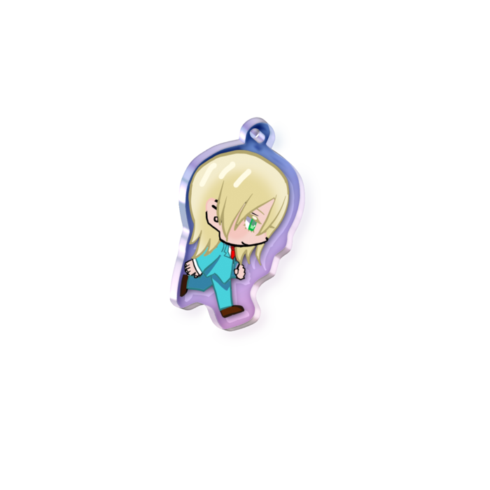 オーロラアクリルキーホルダー - 70 × 70mm