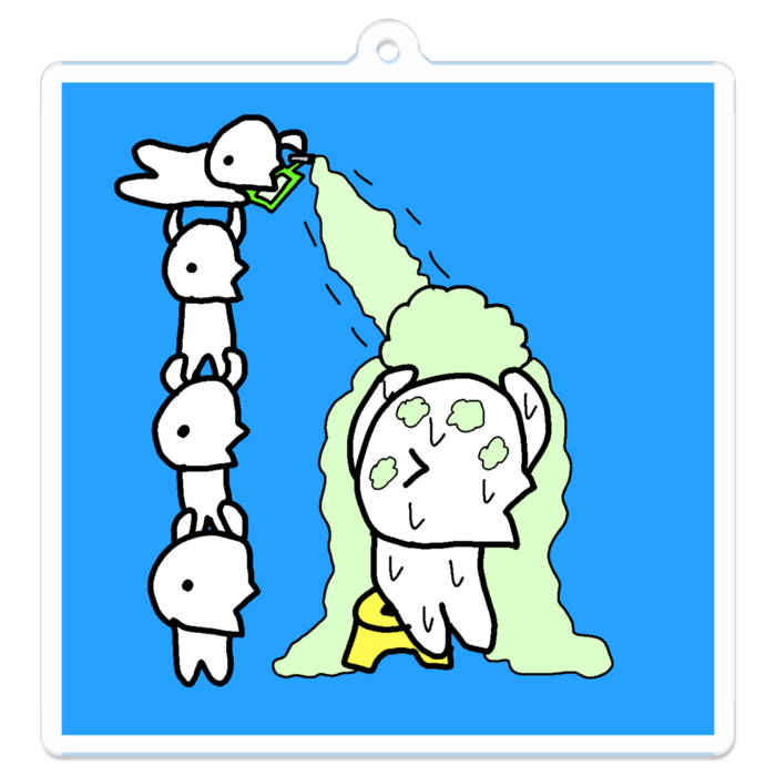 洗い終わらなくね？ - 70 x 70 (mm)