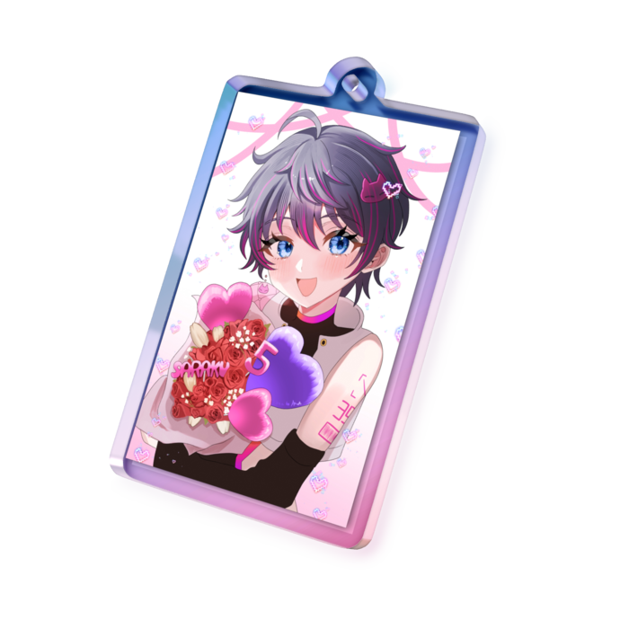 オーロラアクリルキーホルダー - 50 × 50mm