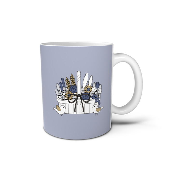 マグカップA　くすみブルー