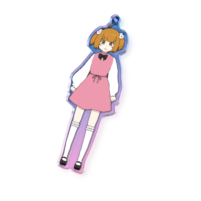 オーロラアクリルキーホルダー - 100 × 100mm