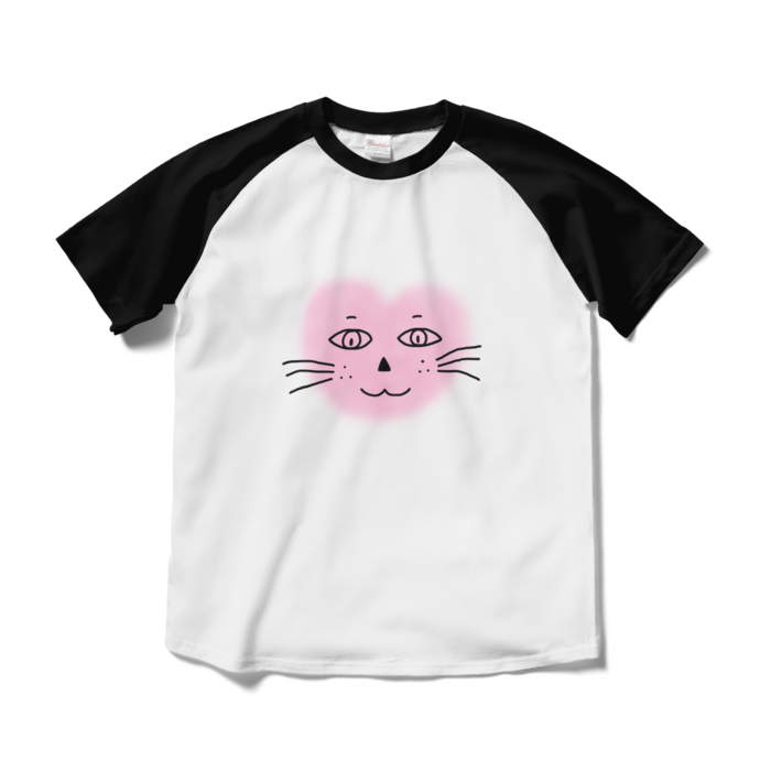 ラグランTシャツ - M - ホワイト×ブラック