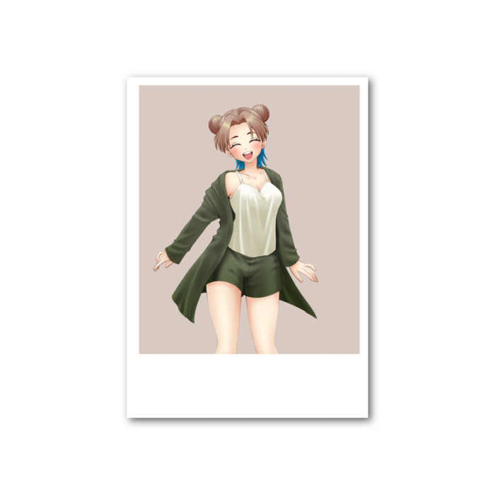 のこ チェキ風カード 笑顔