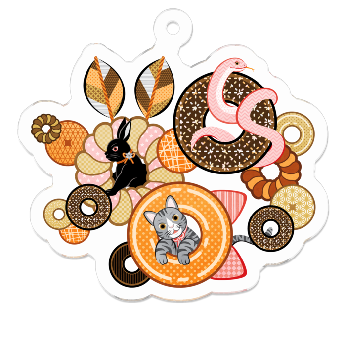 アクリルキーホルダー - 50 x 50 (mm)