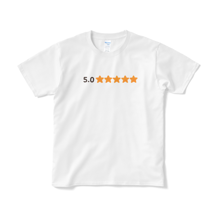 評価 星５Tシャツ - S - ホワイト