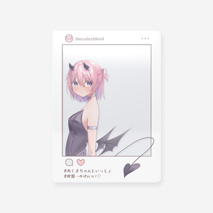 悪魔ちゃんクリアカード - トレカ(63 × 88mm)