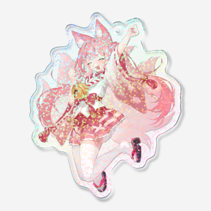 ホログラムアクリルキーホルダー - 70 × 70mm