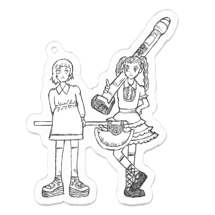 アクリルキーホルダー(コーティング) - 70 x 70 (mm)