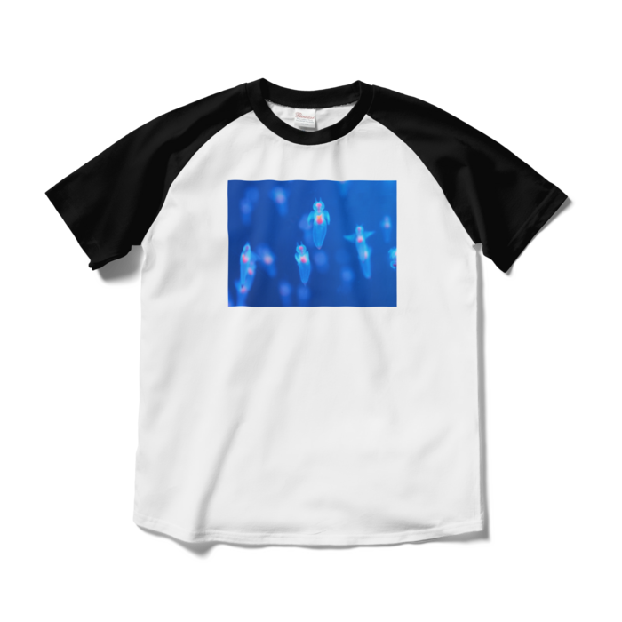 ラグランTシャツ - M - ホワイト×ブラック