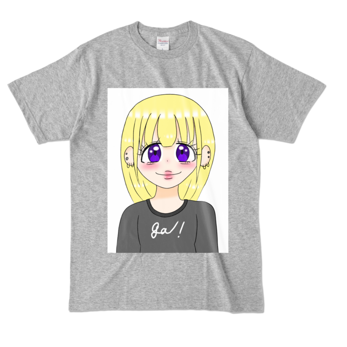カラーTシャツ - L - 杢グレー (濃色)