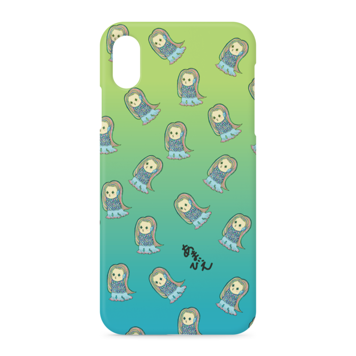 iPhoneケース - iPhone XSMax - 側面あり(Green gradation)