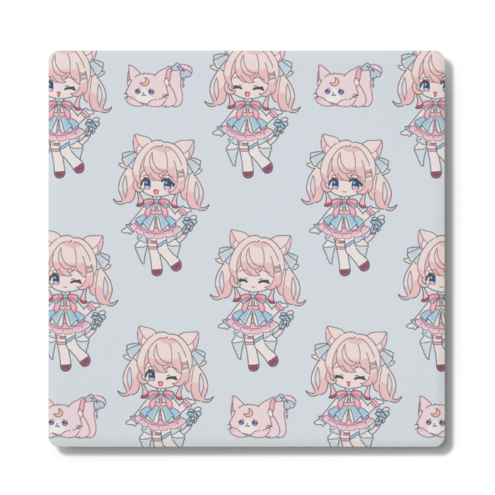 コースター（blue）- 角形