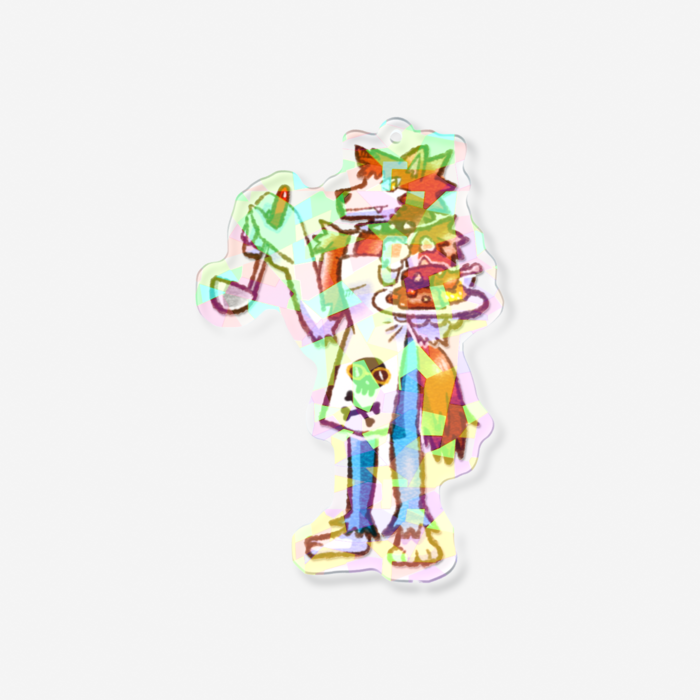 ホログラムアクリルキーホルダー - 100 × 100mm