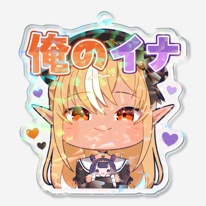 ホログラムアクリルキーホルダー - 70 × 70mm