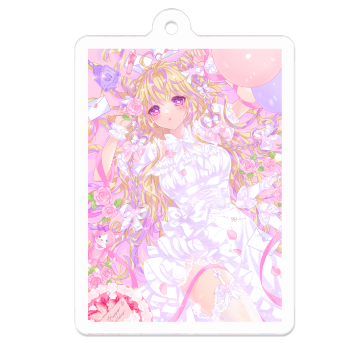 アクリルキーホルダー(コーティング) - 50 x 50 (mm)