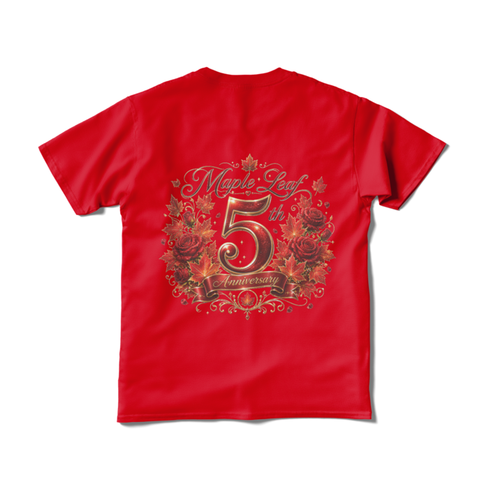 Tシャツ（短納期） - S - レッド(1) 後ろ