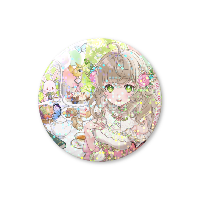 ホログラム缶バッジ - 32mm (グリッター)