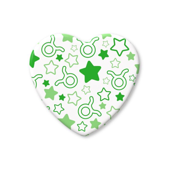 ハート缶バッジ - 57 × 52.5mm