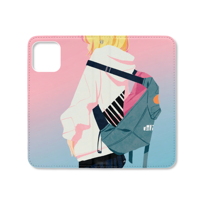 手帳型iPhoneケース(ベルトなし) - iPhone12 / 12 Pro - ストラップ穴 あり