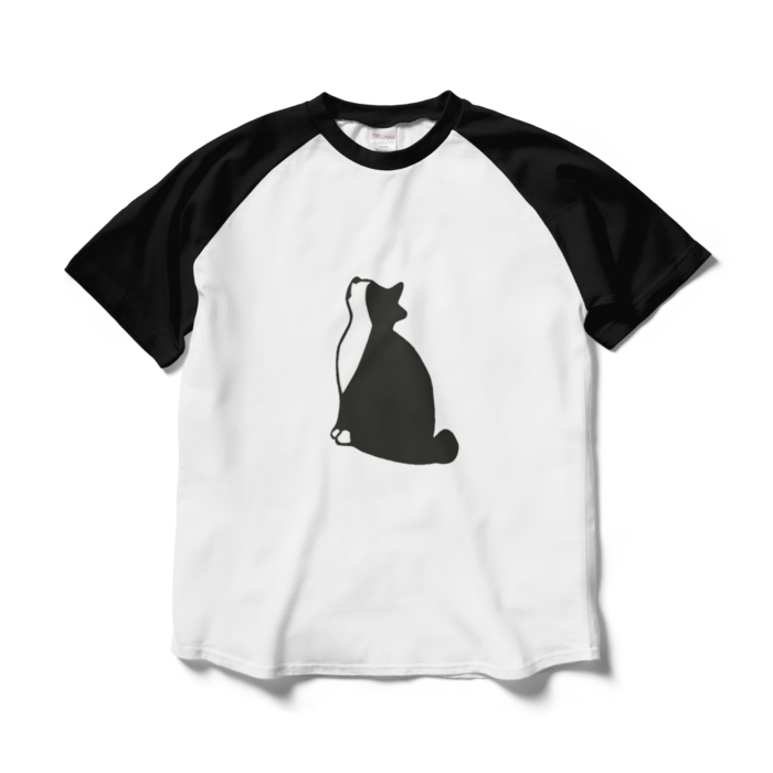 ラグランTシャツ - L - ホワイト×ブラック