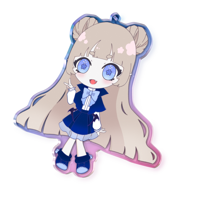 オーロラアクリルキーホルダー - 100 × 100mm