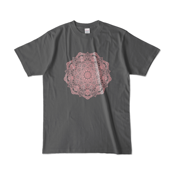 カラーTシャツ(濃色) - L - 正面 - チャコール