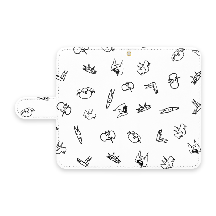 手帳型Androidケース - S - 白
