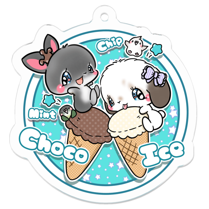 アクリルキーホルダー - 50 x 50 (mm)