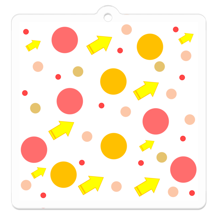 アクリルキーホルダー（コーティング） - 50 x 50 (mm)