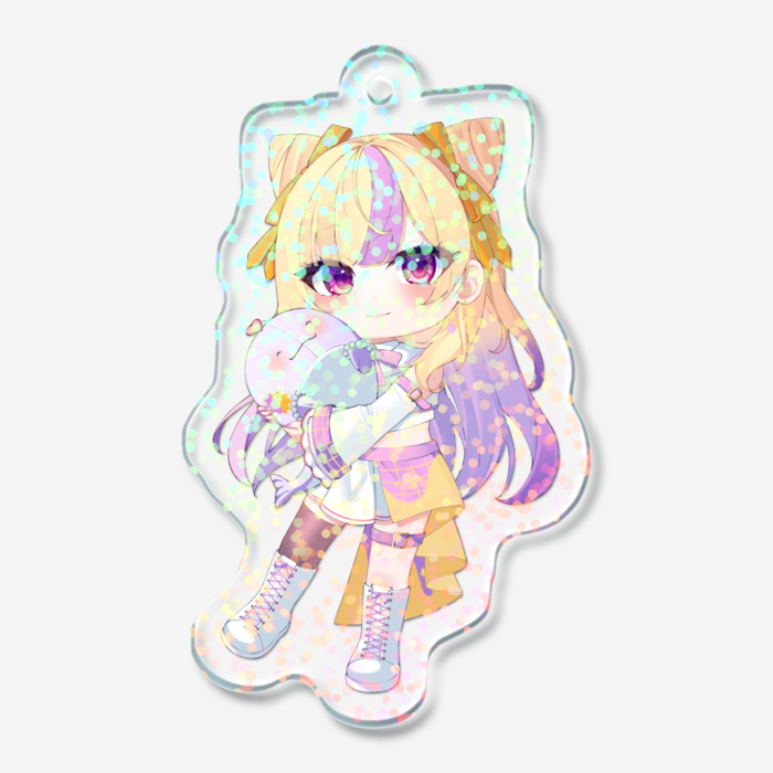 ホログラムアクリルキーホルダー - 50 × 50mm