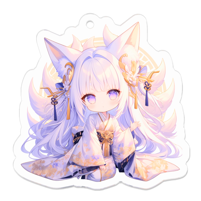 白夜　No.1　アクリルキーホルダー - 50 x 50 (mm)