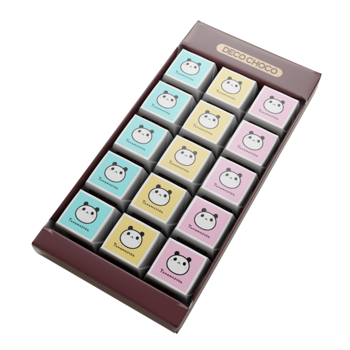 DECOチョコ - 3色パンダ(15個)