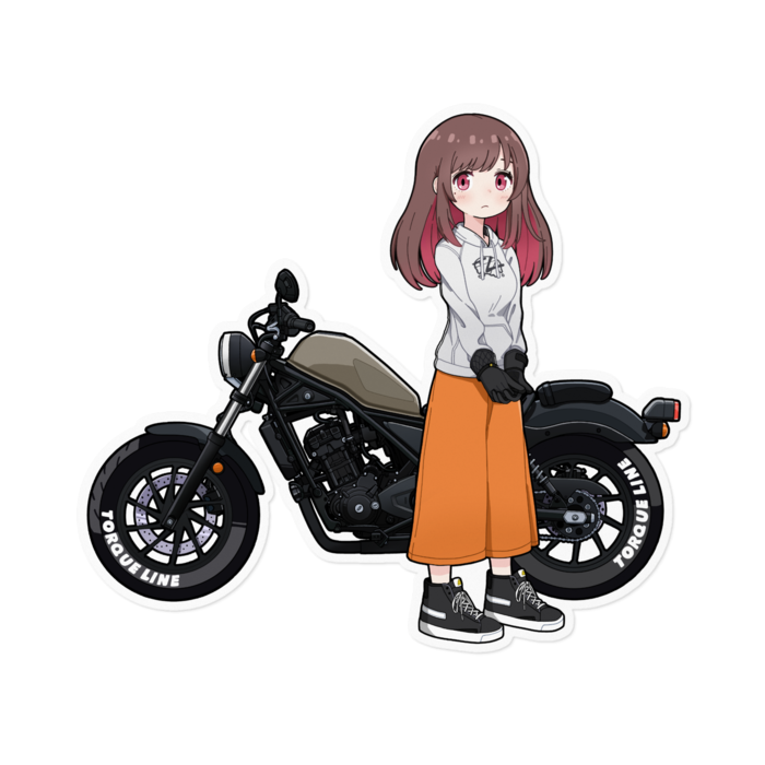 ラインちゃんとバイク ステッカー バイク娘プロジェクト Booth