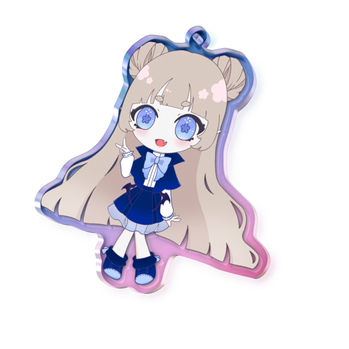 オーロラアクリルキーホルダー - 70 × 70mm