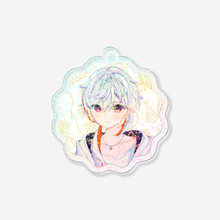 ホログラムアクリルキーホルダー - 70 × 70mm