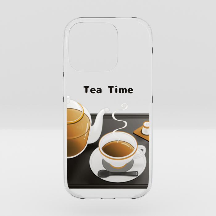 クリアiPhoneケース　紅茶　iPhone 16Pro