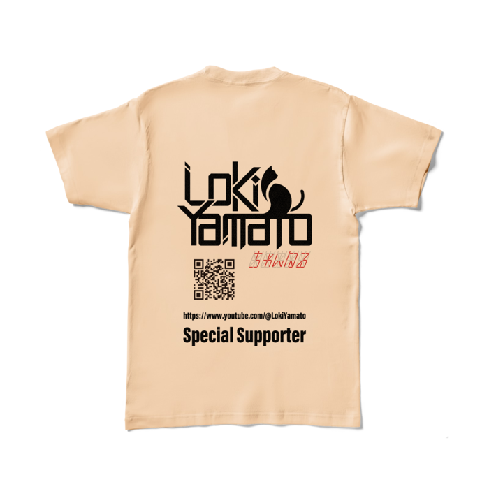 Loki Yamato ちゃんねる サポーターTシャツ - L - ナチュラル (淡色)