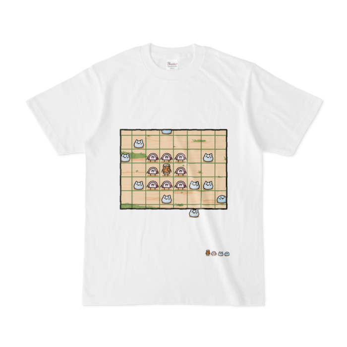 右下ワンポイント付きTシャツ - S - 白