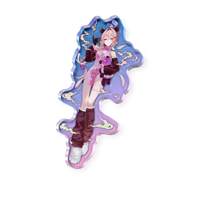オーロラアクリルキーホルダー - 70 × 70mm