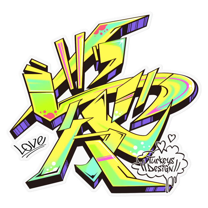 背景透明ステッカー - 160 x 160 (mm)