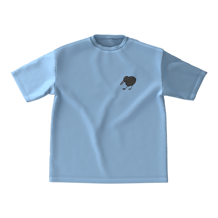 キウイビッグシルエットTシャツ - M - アシッドブルー