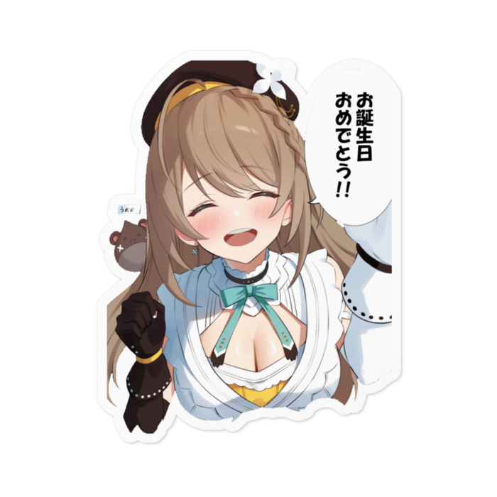 ステッカー (ホワイト)【100×100mm】