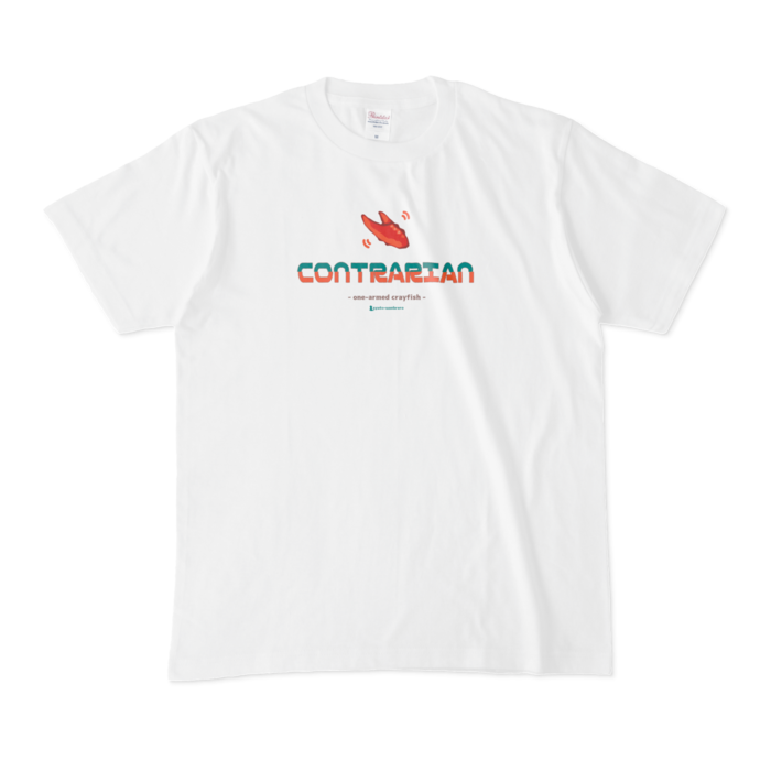 逆張りデザインTシャツ - M - ホワイト