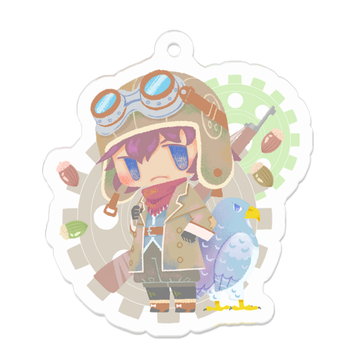 アクリルキーホルダー(コーティング) - 50 x 50 (mm)