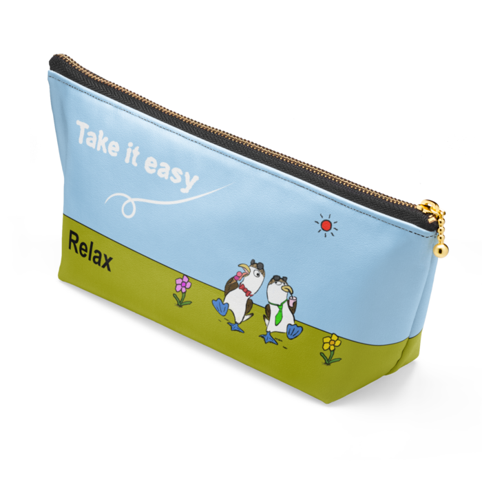 ポーチ - 長さ21.5cm / 高さ10cm - ブラック