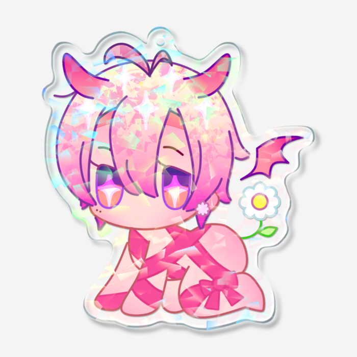 ホログラムアクリルキーホルダー - 70 × 70mm